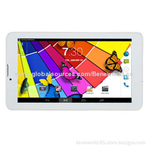 7-inch Tablet PC with MTK8382 Dual-3G Calling/GPS/BT, 1GB DDR3 RAM